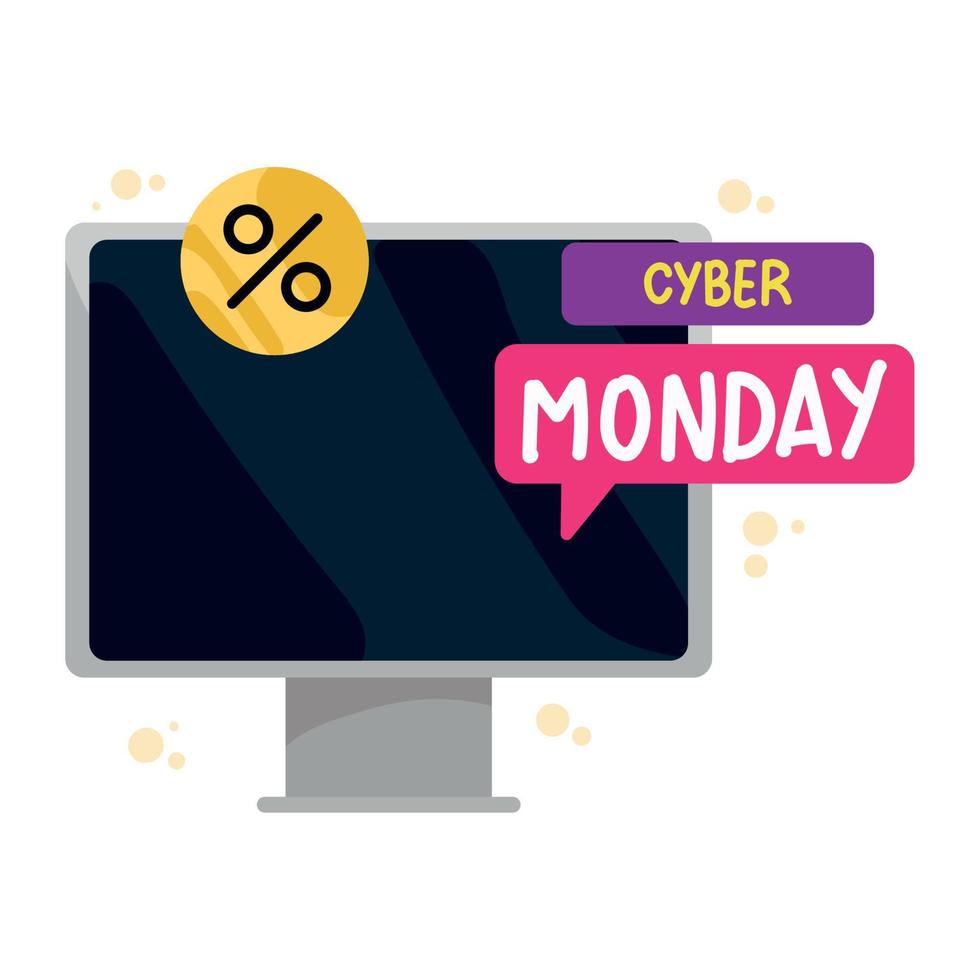 cyber monday in desktop 14015458 Vector Art at Vecteezy