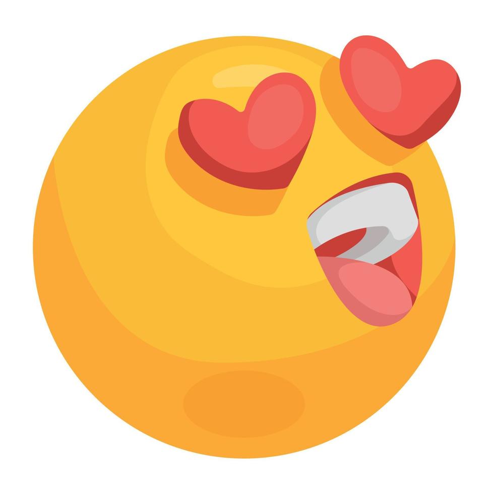 emoji enamorado estilo 3d vector