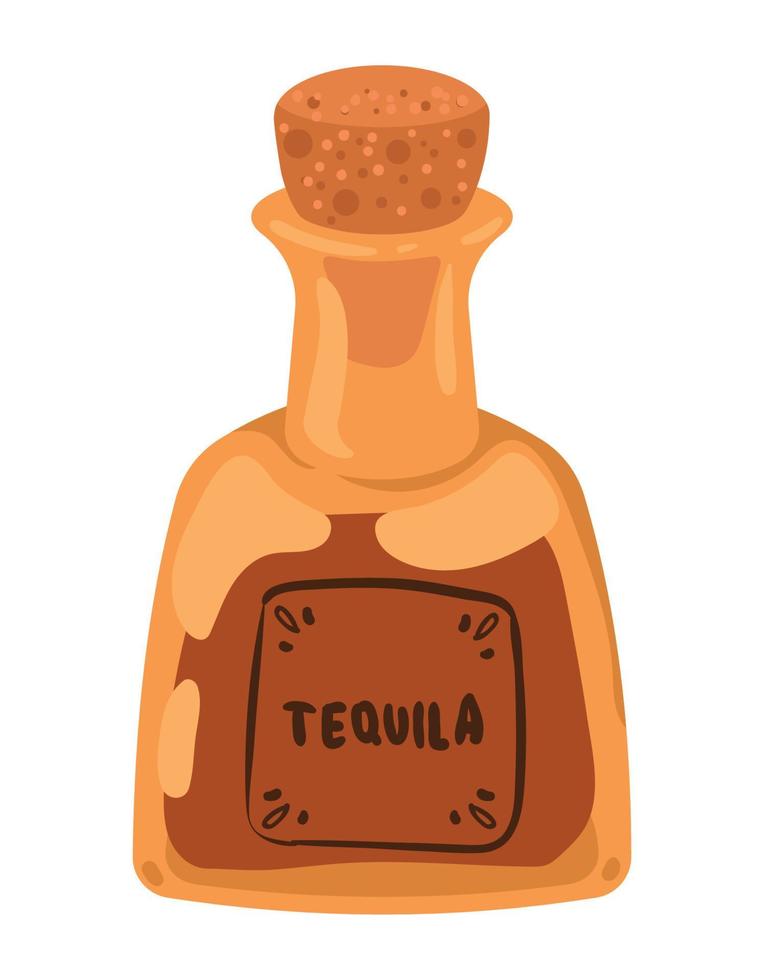 mexican tequila bottle vector