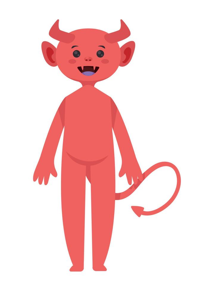 man with devil costume vector