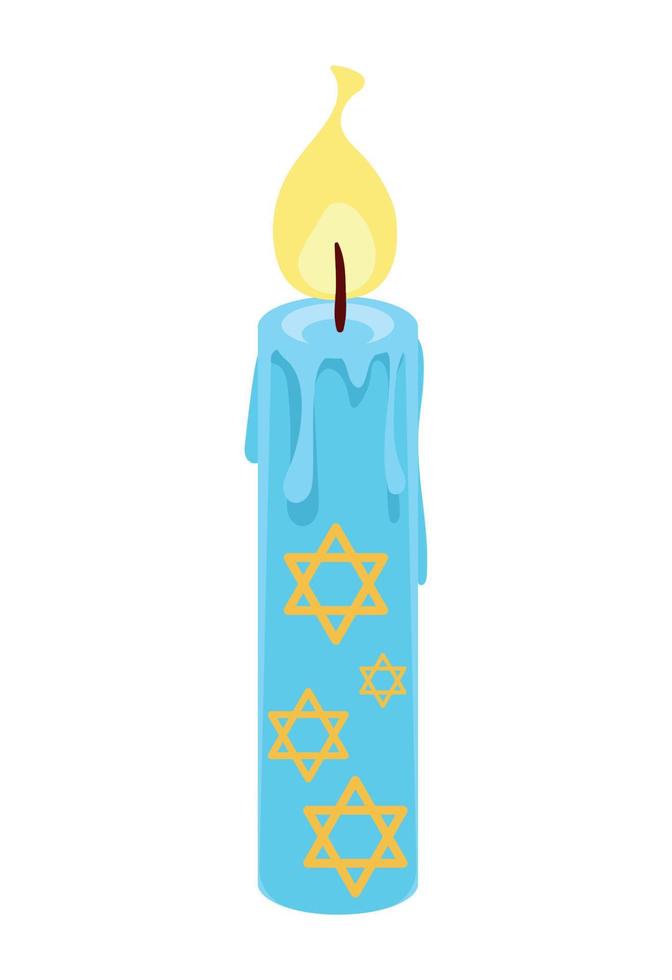 jewish stars in candle vector