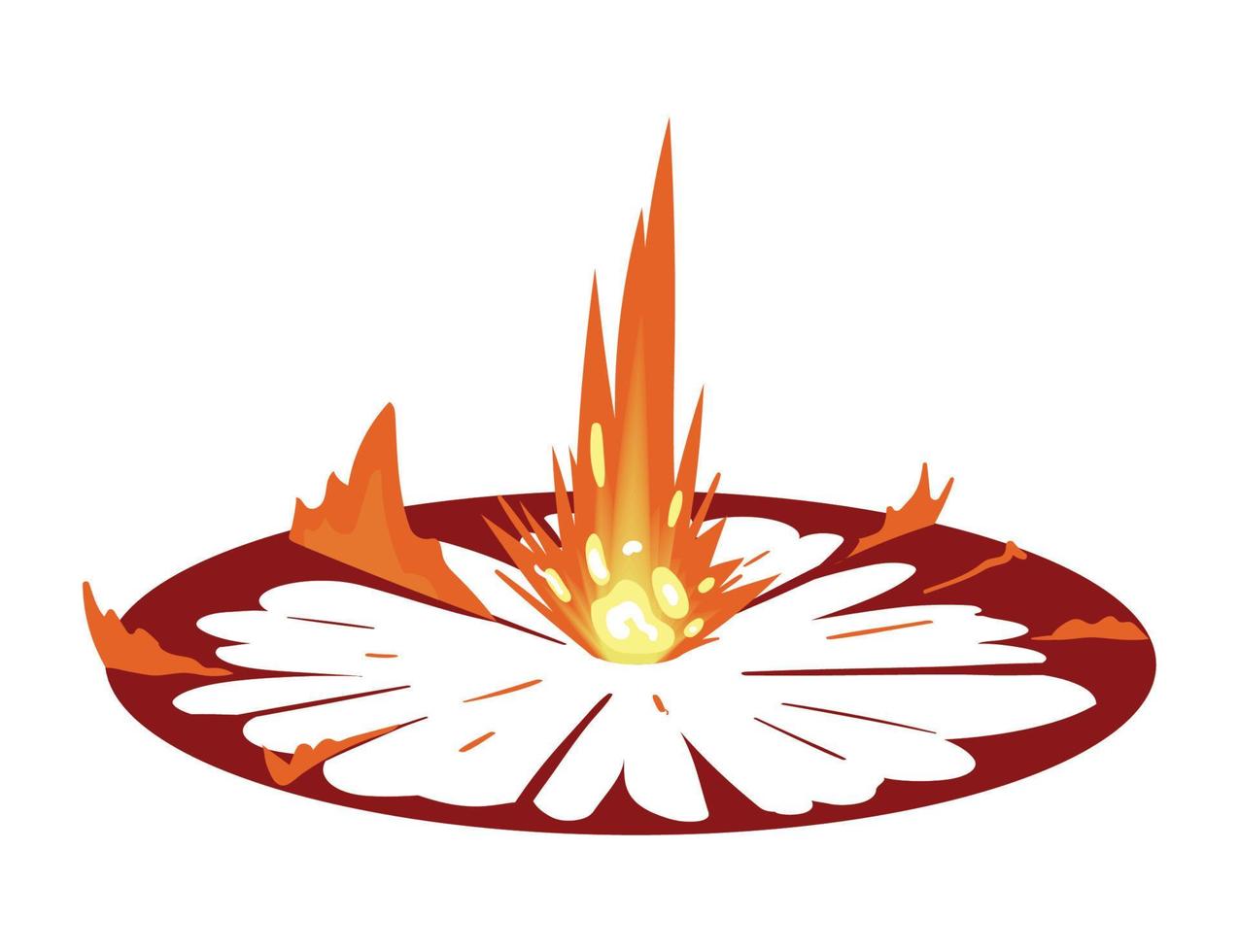 fire flame circle vector