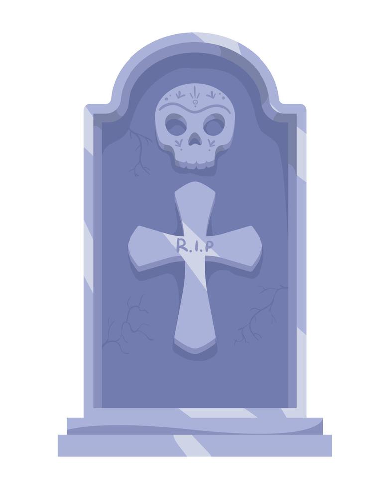 gravestone with cross vector