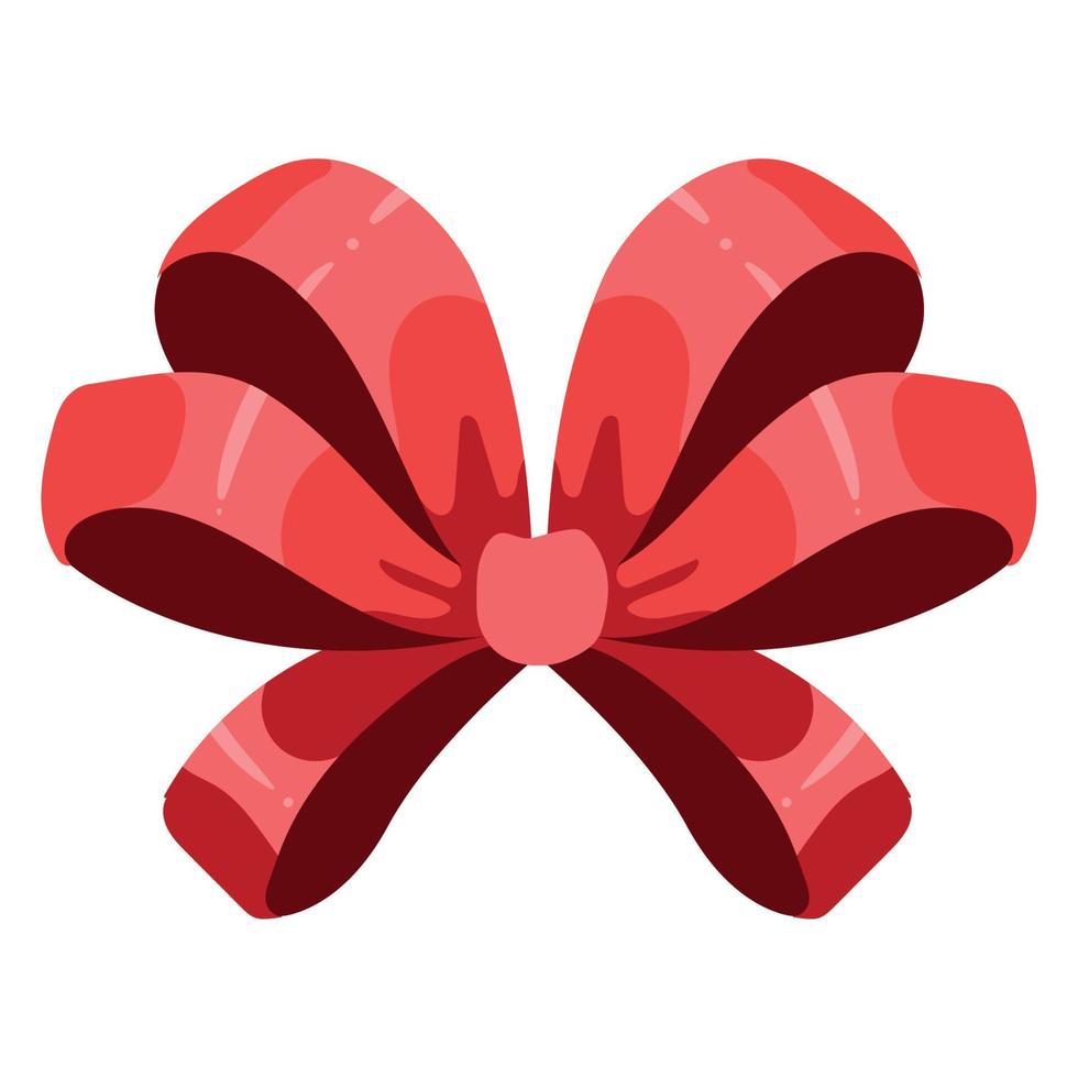 christmas red ribbon vector