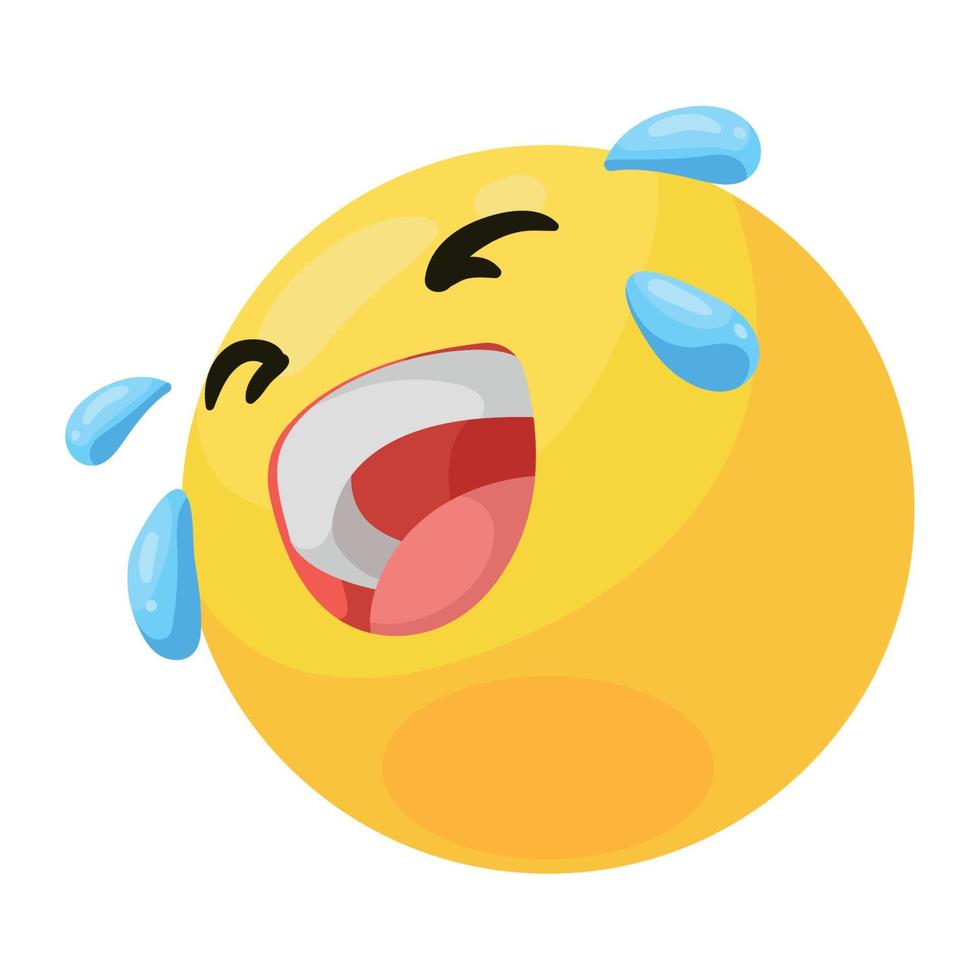 emoji laughing 3d style vector