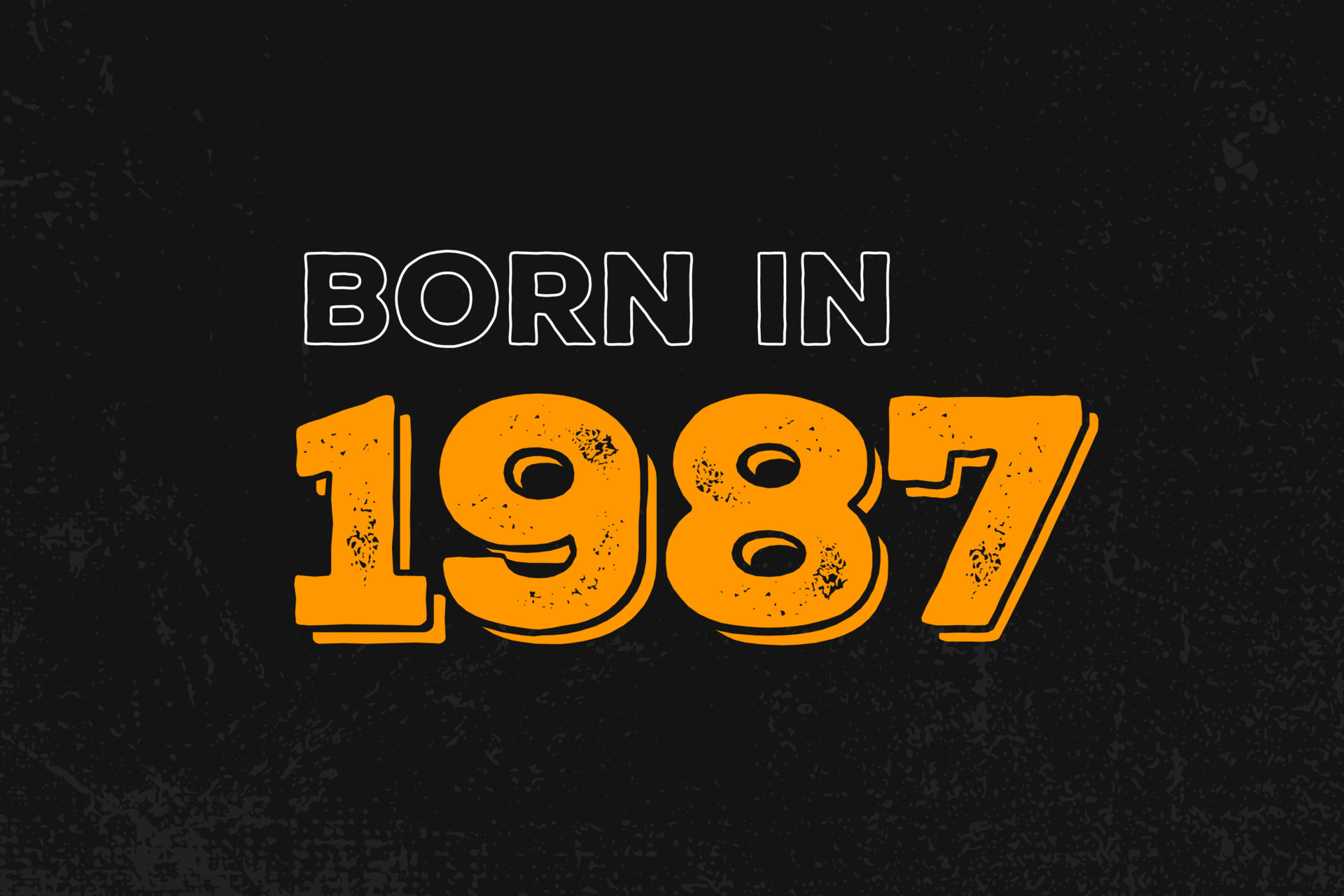 Born in 1987 Birthday quote design for those born in the year 1987