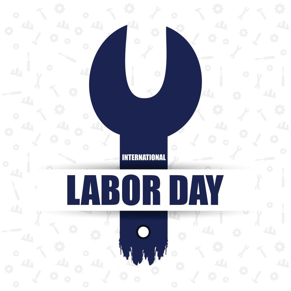 Celebrating labour day design with typography vector