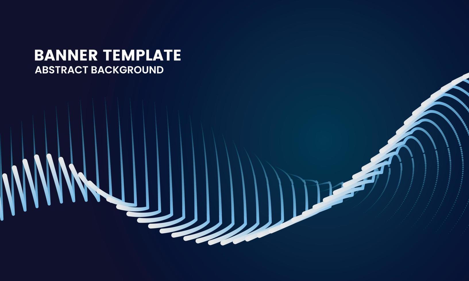 Futuristic Abstract Wave light dark blue background template vector