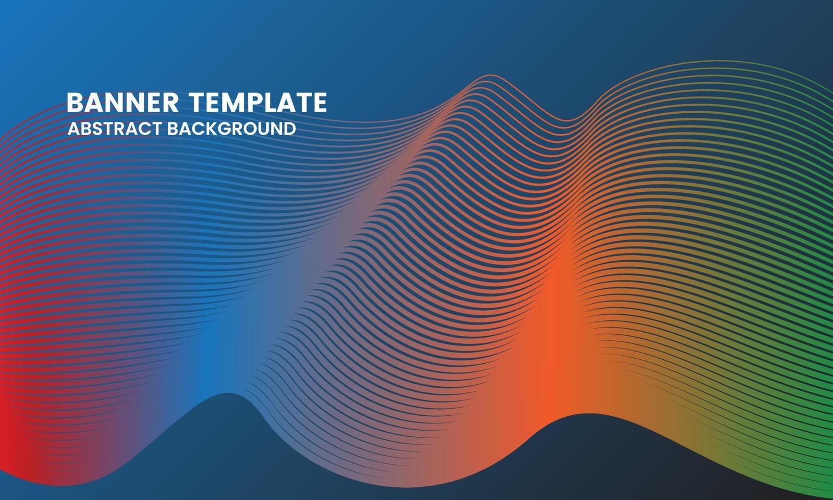 Colourfull line abstract wave background template vector