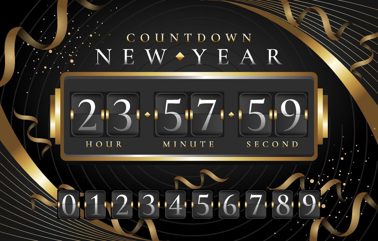 Luxury Countdown Clock Template vector