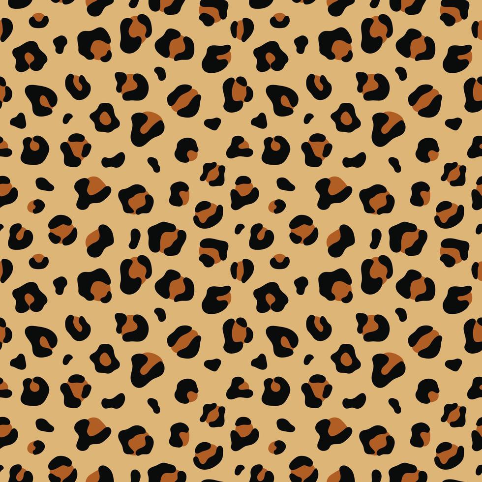 Vector illustration of seamless leopard pattern