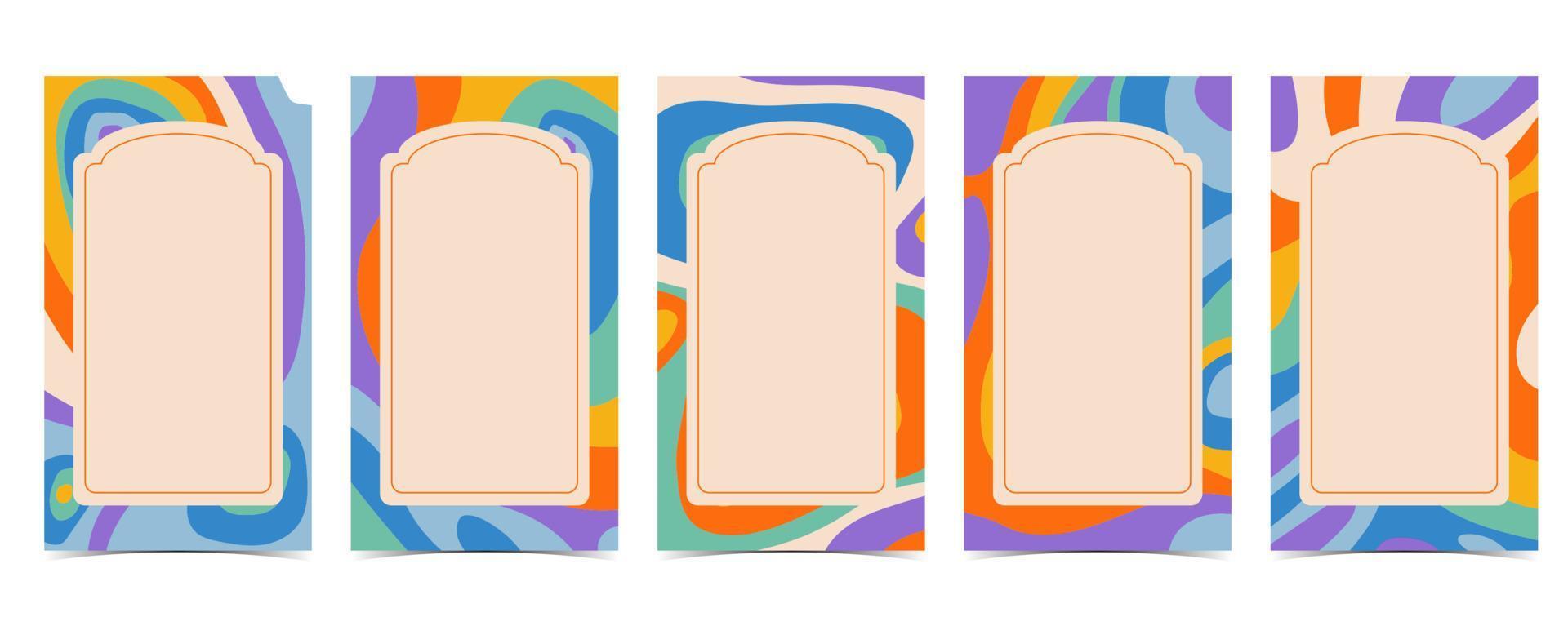 Retro 70s and 80s teenager background design in pop and groovy style vector