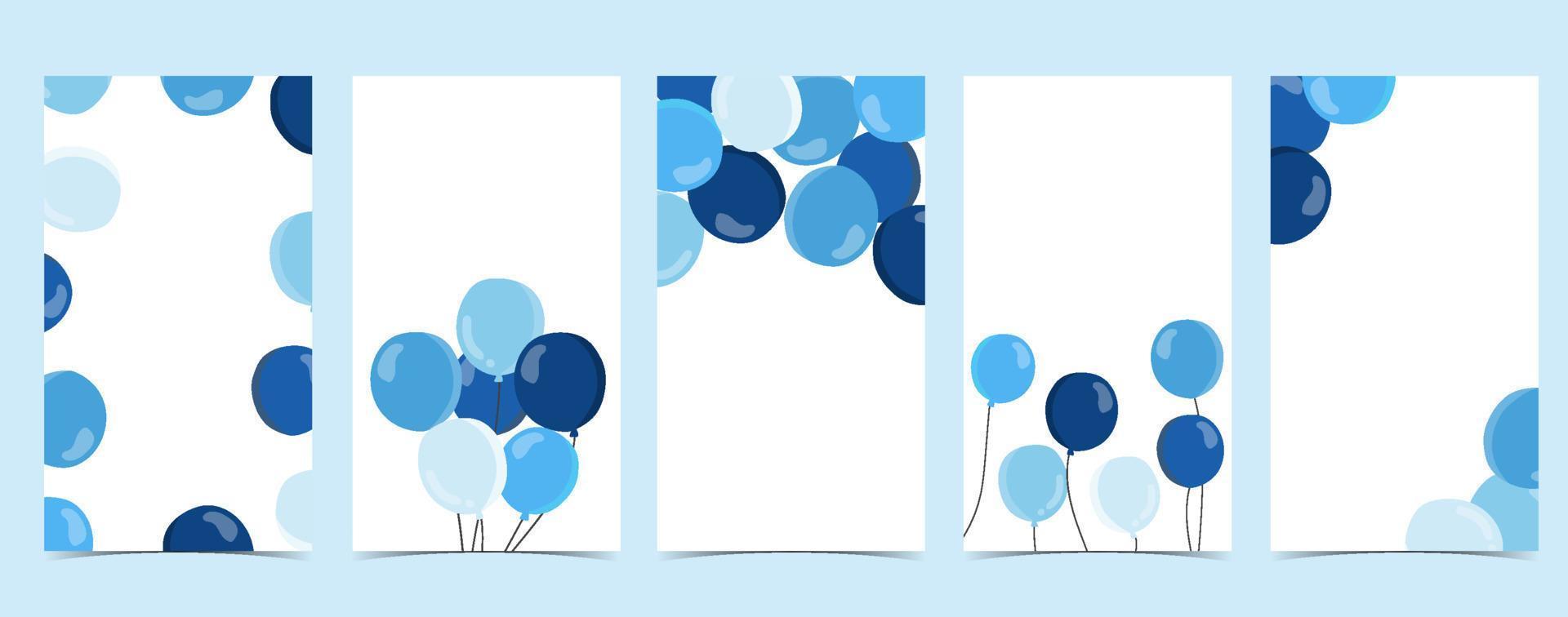 blue balloon on white background for party social media vector