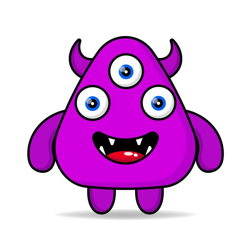 cute monsters design mascot kawaii vector