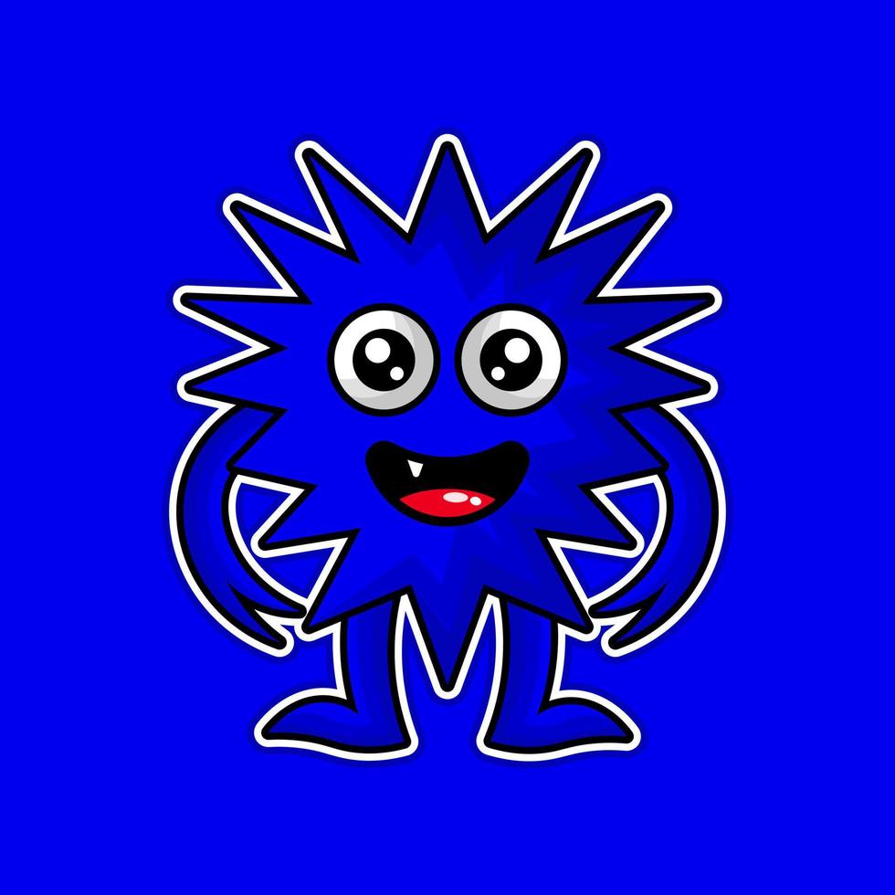 lindo garabato monstruo diseño mascota kawaii vector