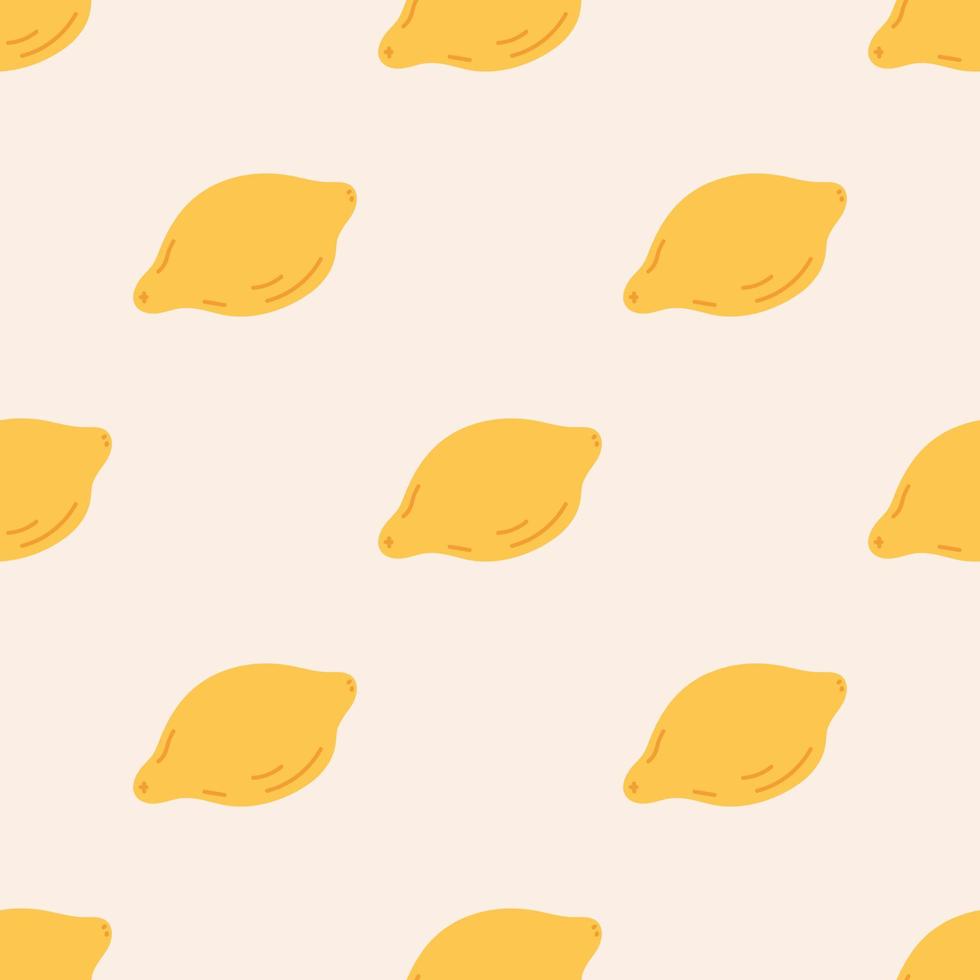 Seamless Pattern with Lemon. Thanksgiving Day collection. Flat vector illustration.