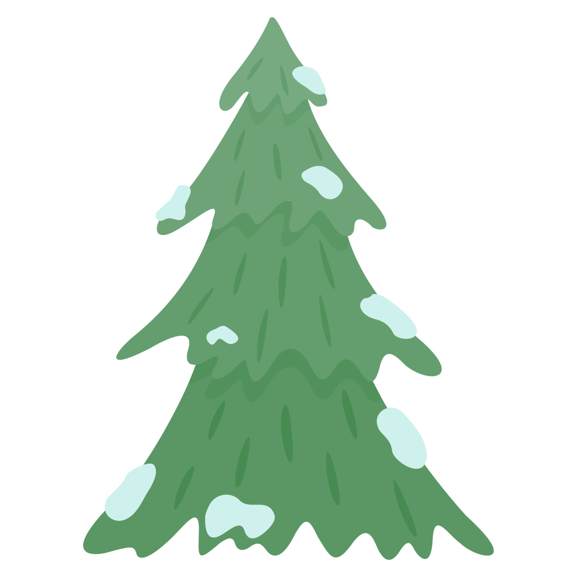 Drawing of a large Christmas tree. Vector drawing. 14016378 Vector Art