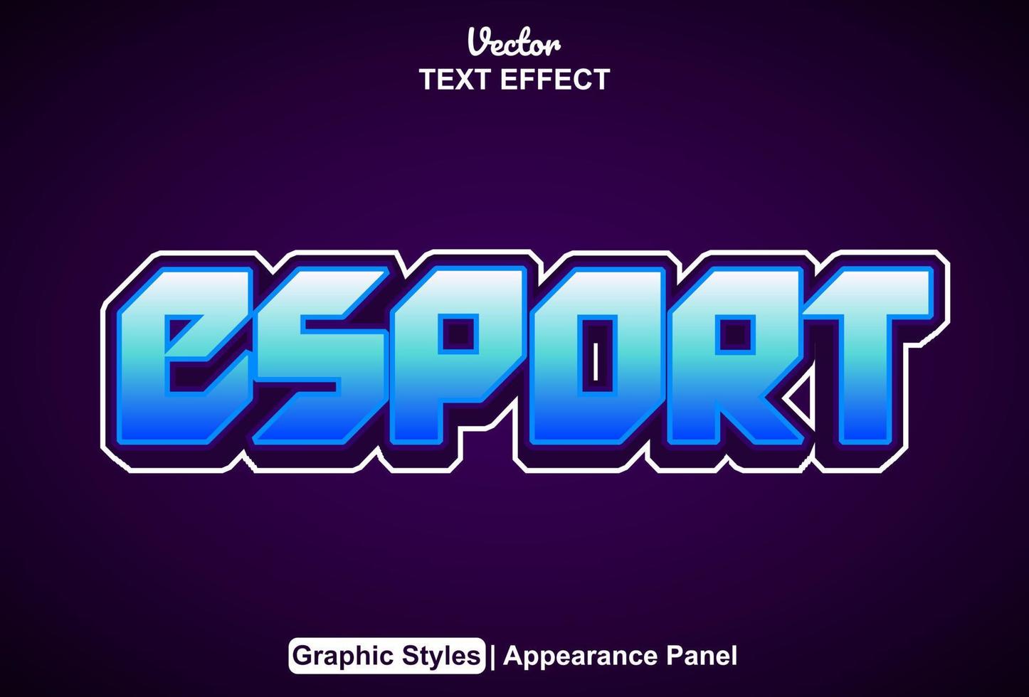 esport text effect with graphic style and editable. vector