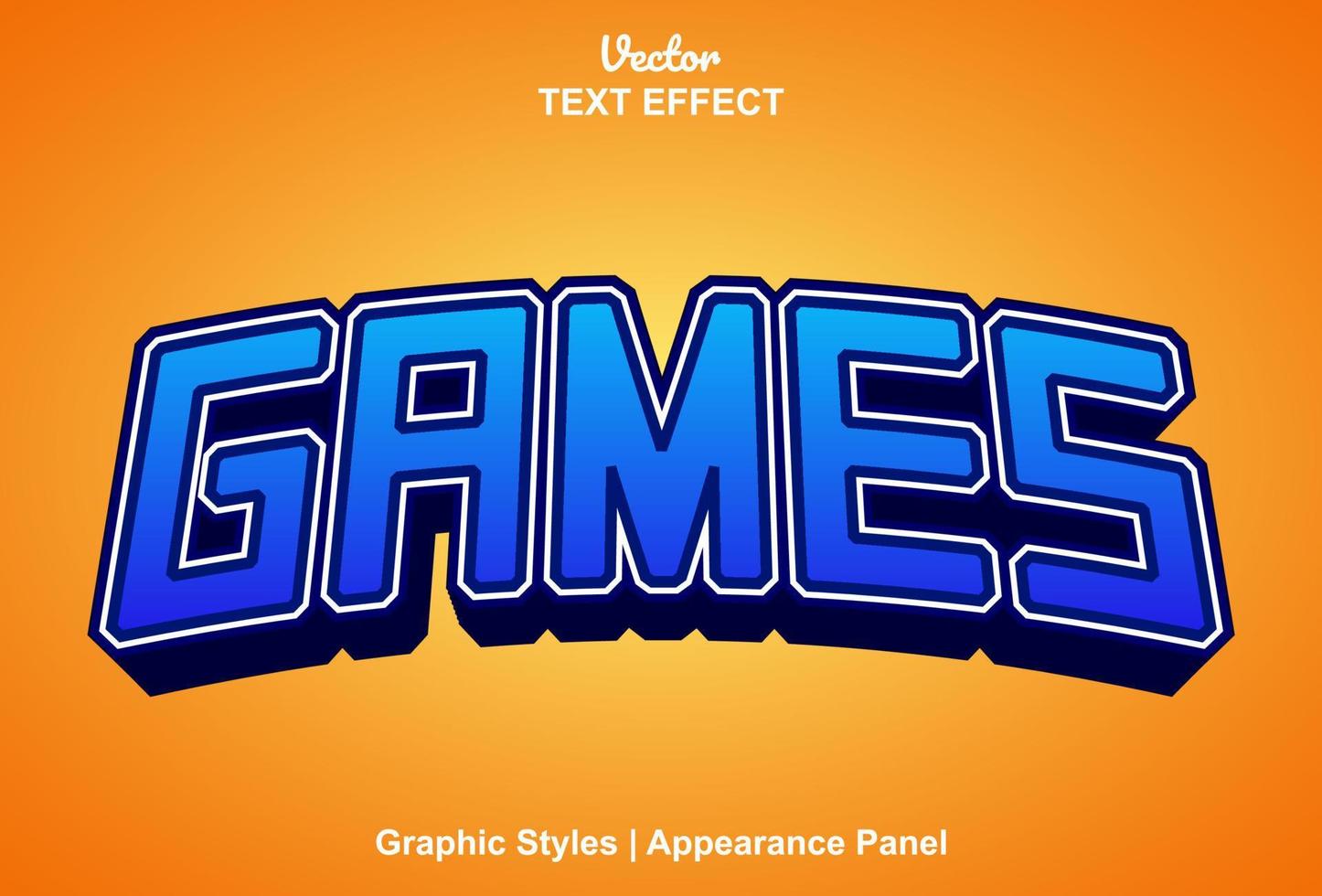 games text effect with graphic style and can be edited. vector