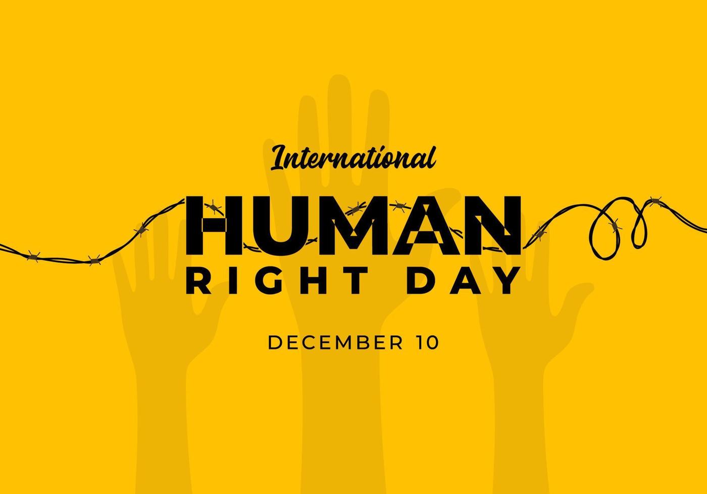 International human right day background celebrated on december 10. vector