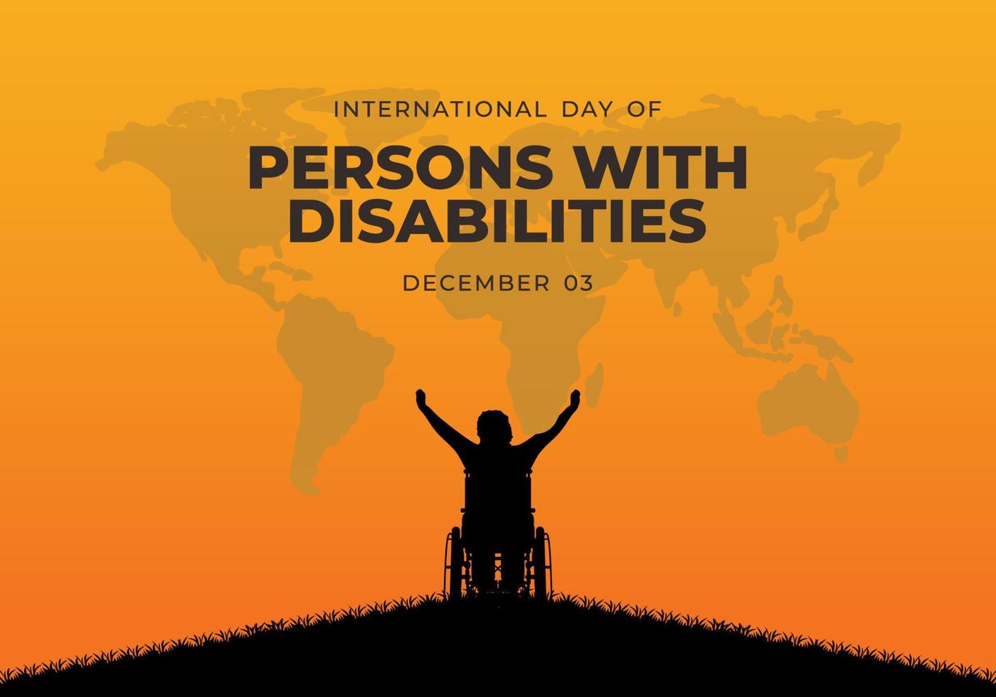 International persons with disabilities celebrated on december 3rd. vector