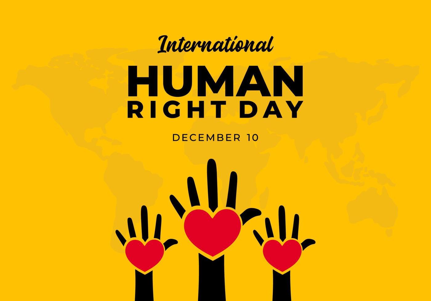 International human right day background celebrated on december 10. vector