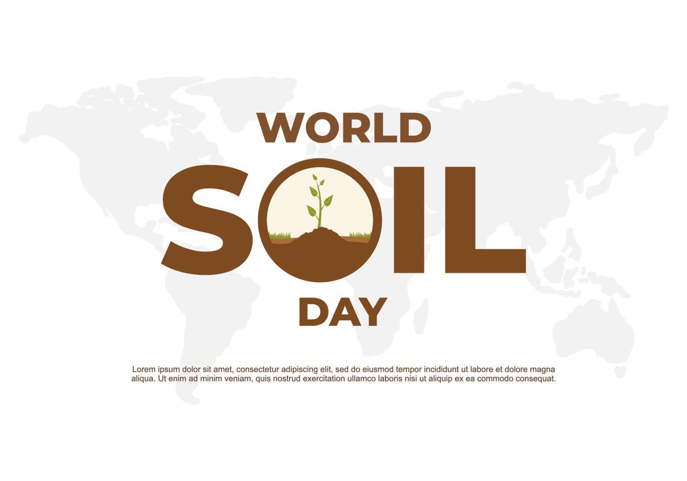 World soil day background celebrated on december 5. vector
