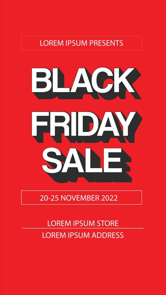 Black friday sale template banner vector