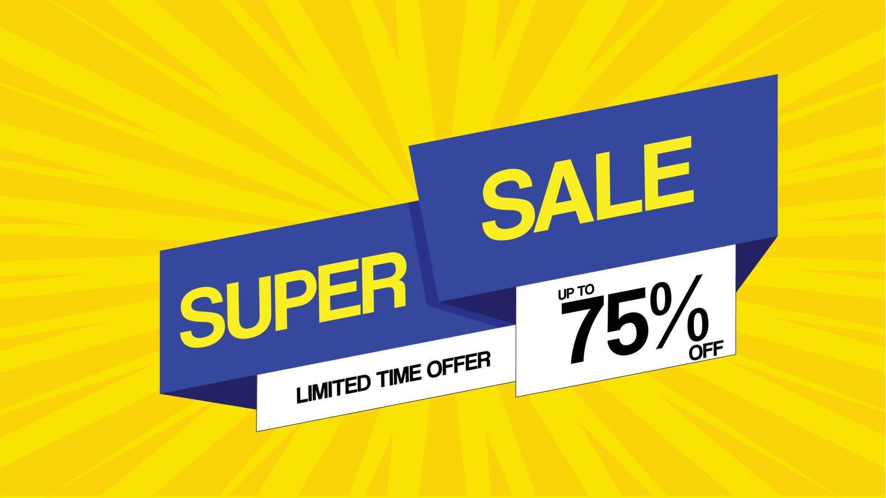 Super sale template design vector