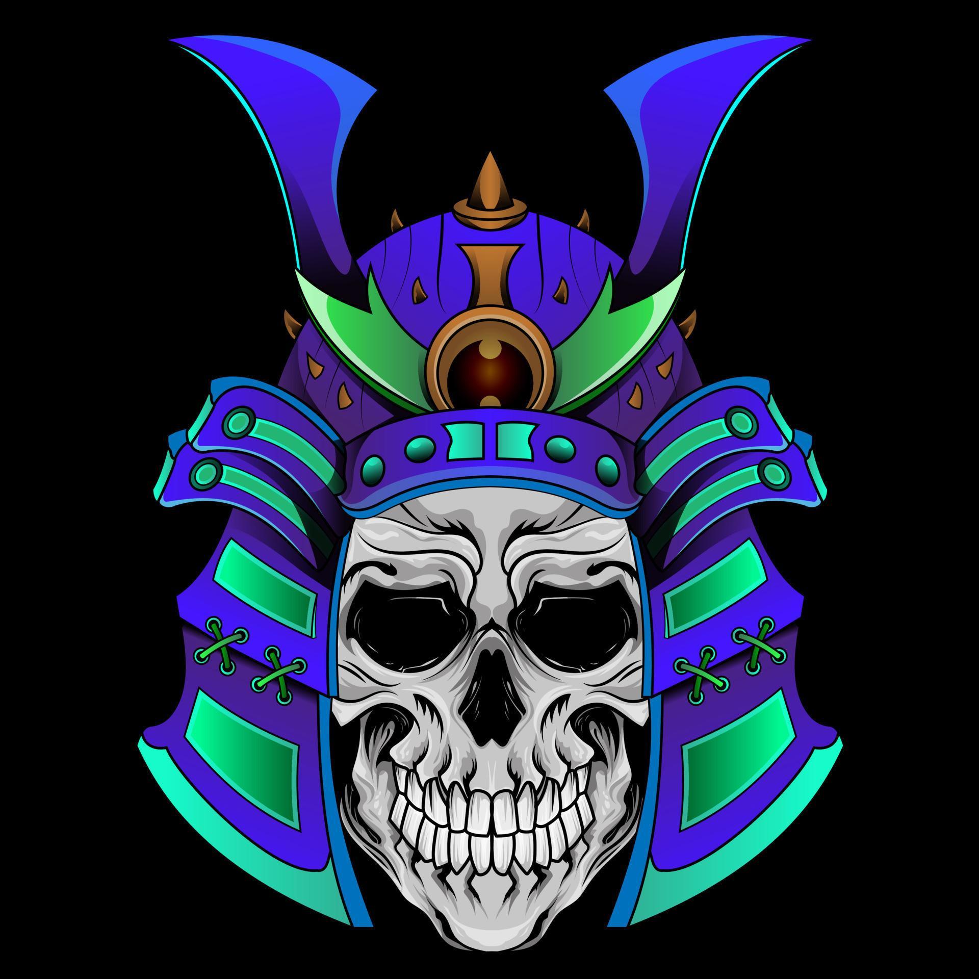 skull in samurai helmet Japanese Skull Samurai Head Japanese samurai