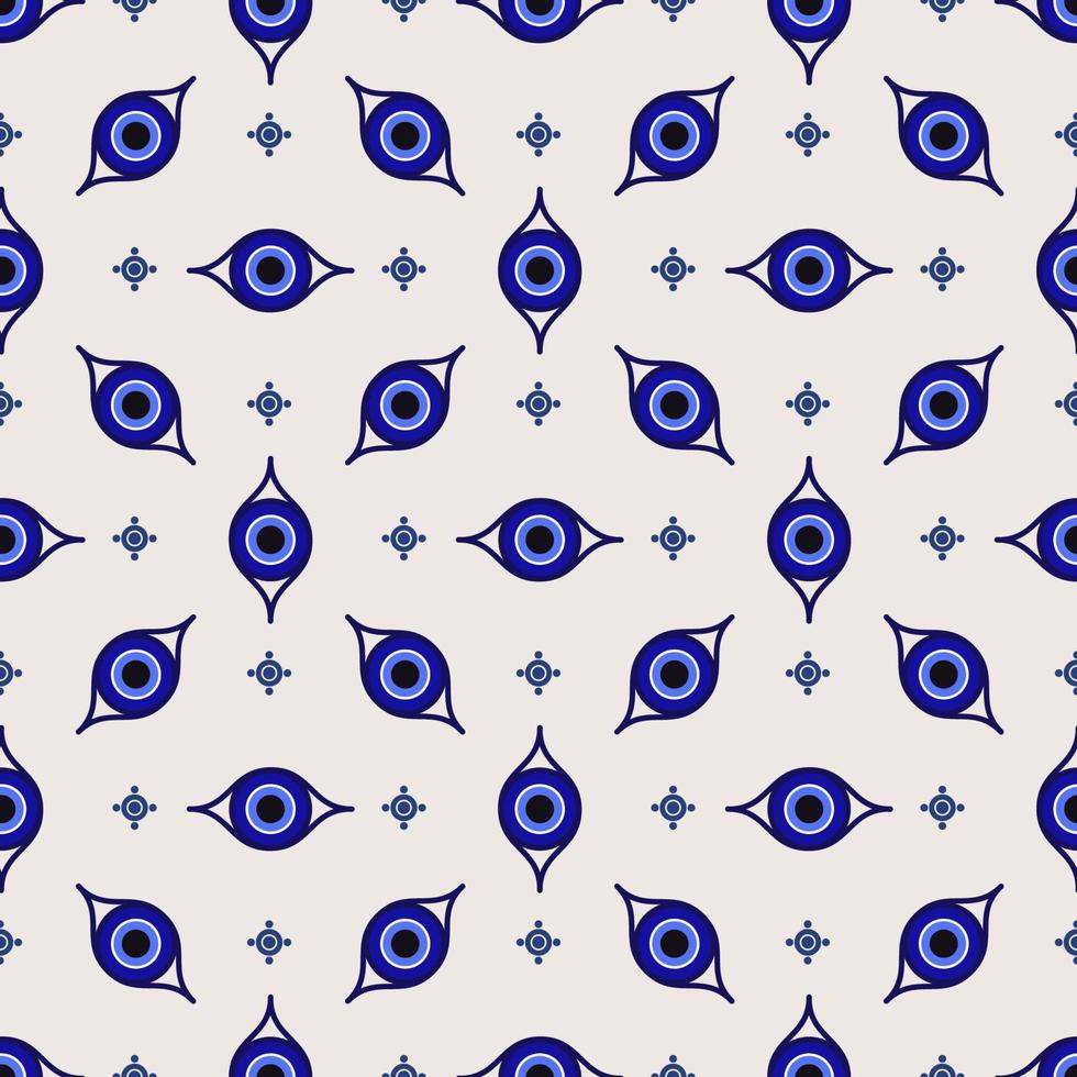 patrón étnico del mal de ojo. amuleto azul griego místico. impresión tradicional turca. símbolo de protección. fondo transparente de vector. vector