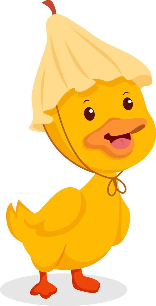Cute Duck Character Design Illustration vector