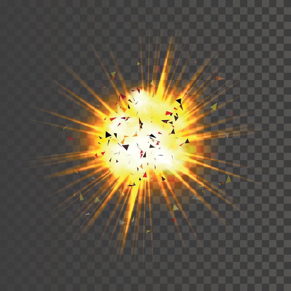 Realistic explosion icon vector