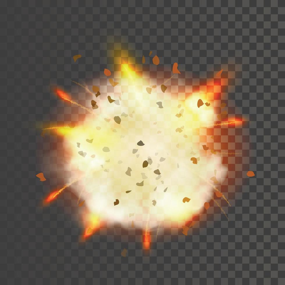 New realistic explosion symbol vector