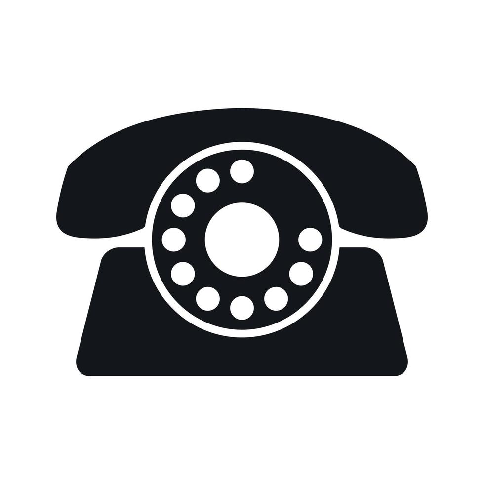 Retro phone icon vector