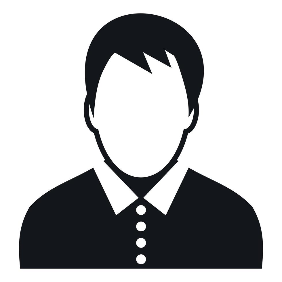 Teenager avatar simple icon vector