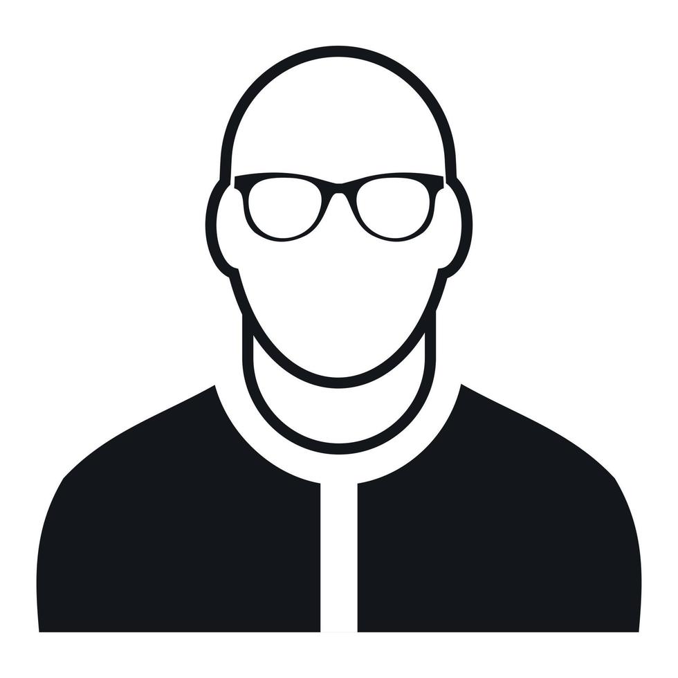 Bald man avatar simple icon vector