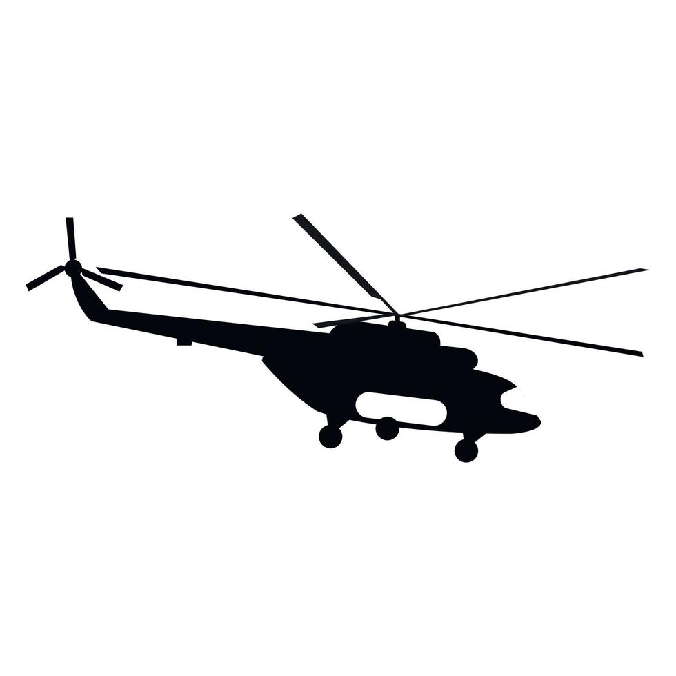 helicóptero simple icono vector