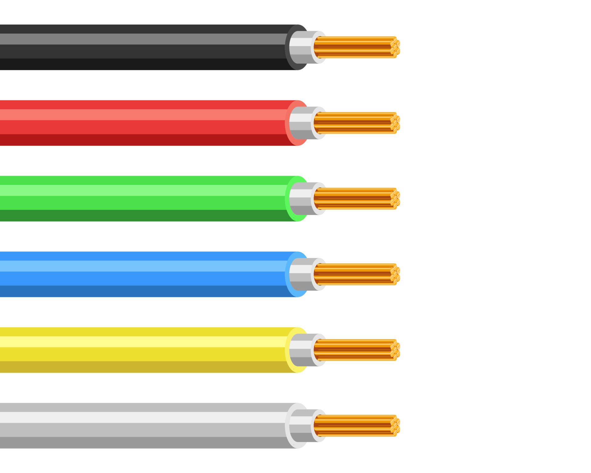 Copper wire and cable vector 14016613 Vector Art at Vecteezy