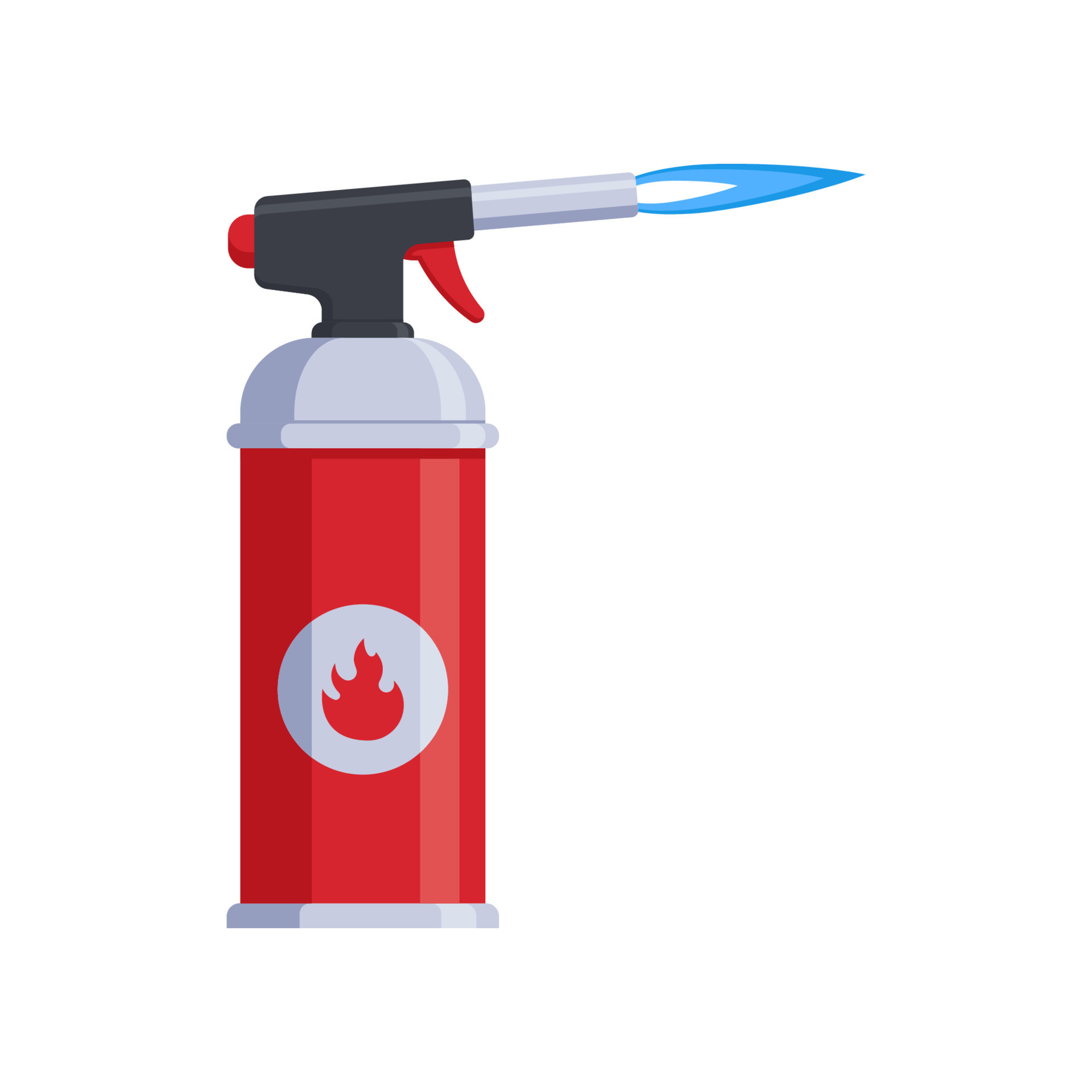 Blowtorch isolated on white background manual gas torch burner