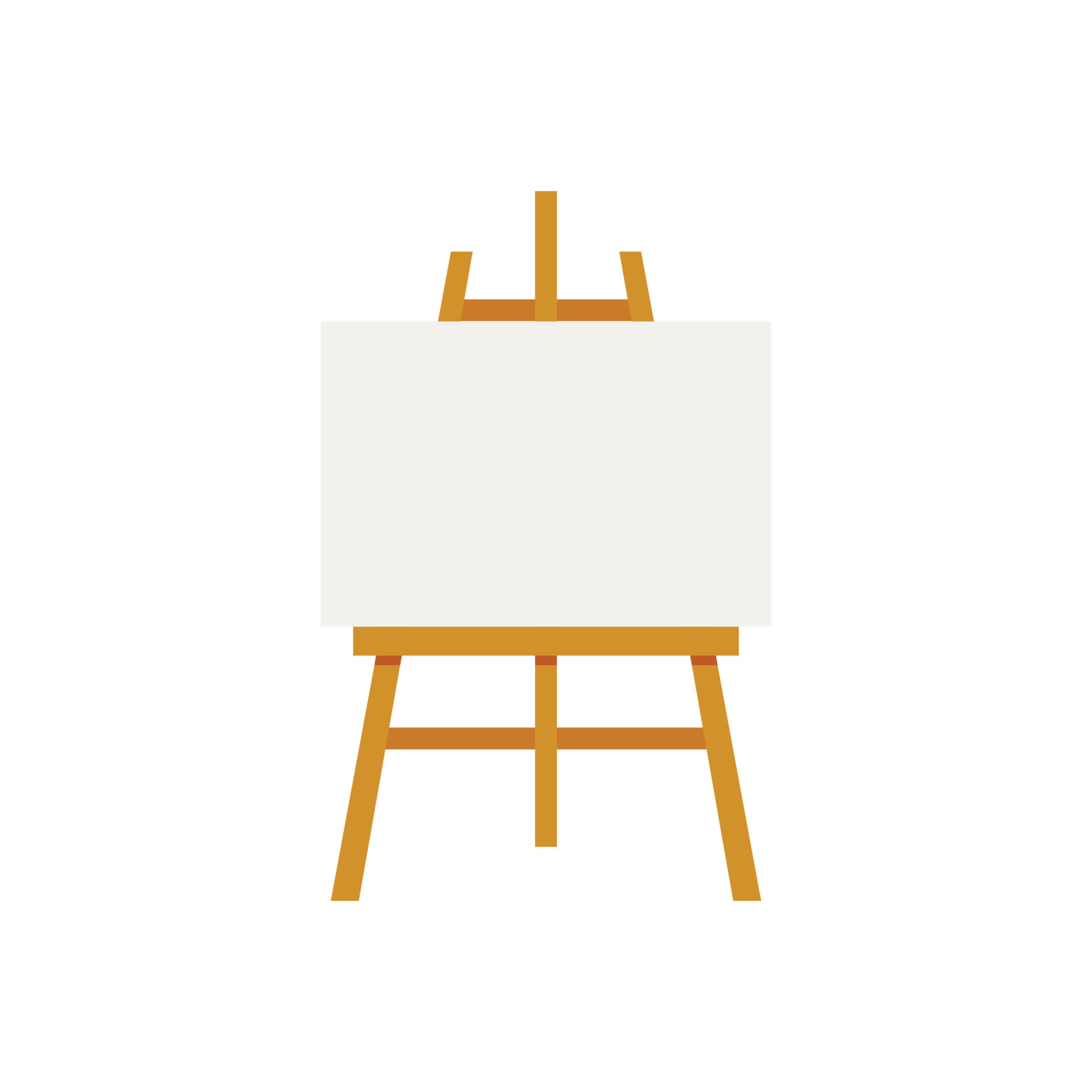 Easel with blank canvas flat design 14016622 vector art at vecteezy