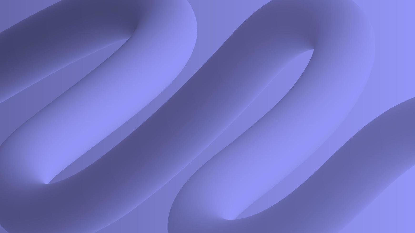Purple 3d abstract background. Violet swirl wave banner. Vector illustration.