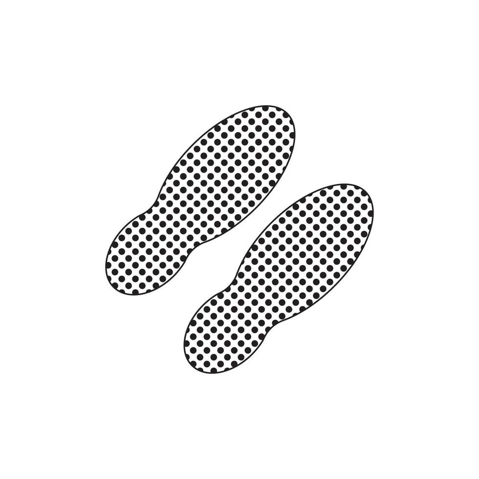shoe trail icon vector