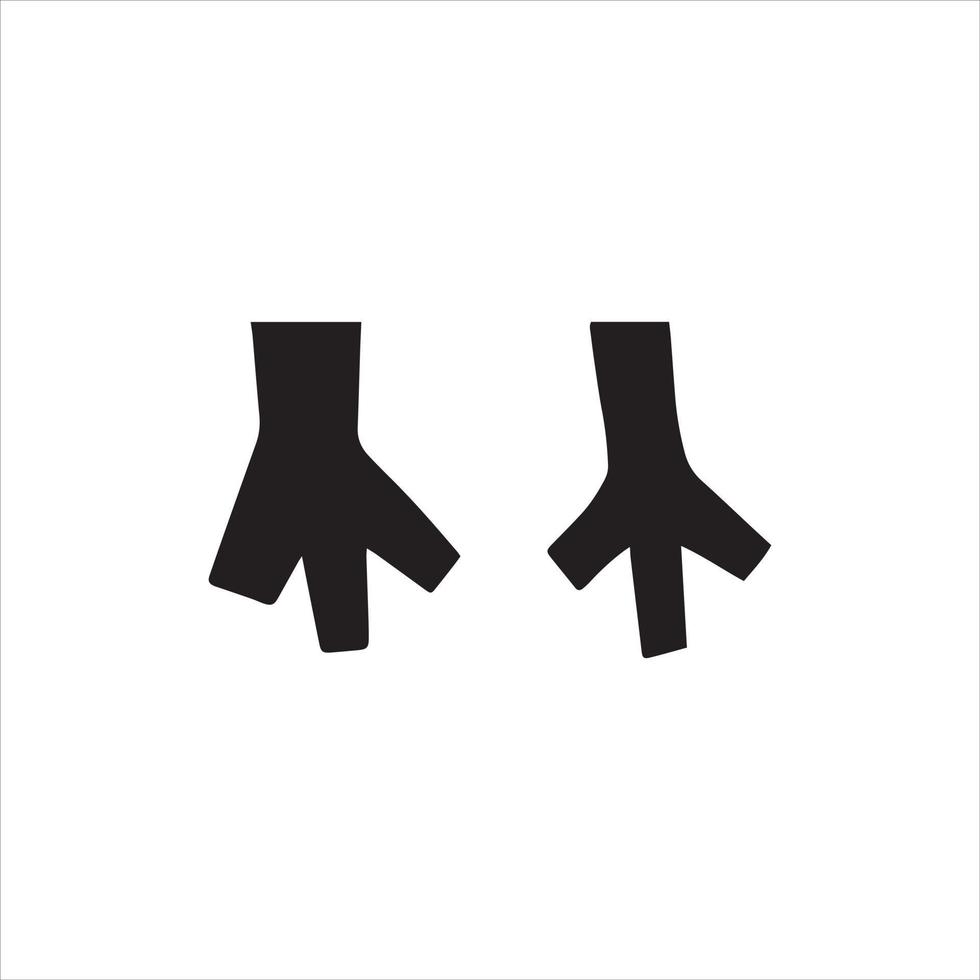 Bird paws symbol. Hand drawn picture of primitive tribes. Vector illustration