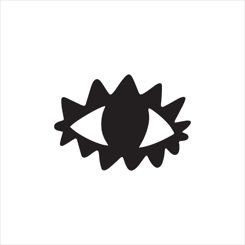 Eye abstract symbol. Hand drawn picture of primitive tribes. Vector illustration