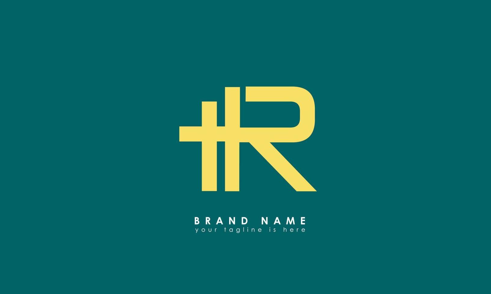 Alphabet letters Initials Monogram logo HR, RH, H and R vector