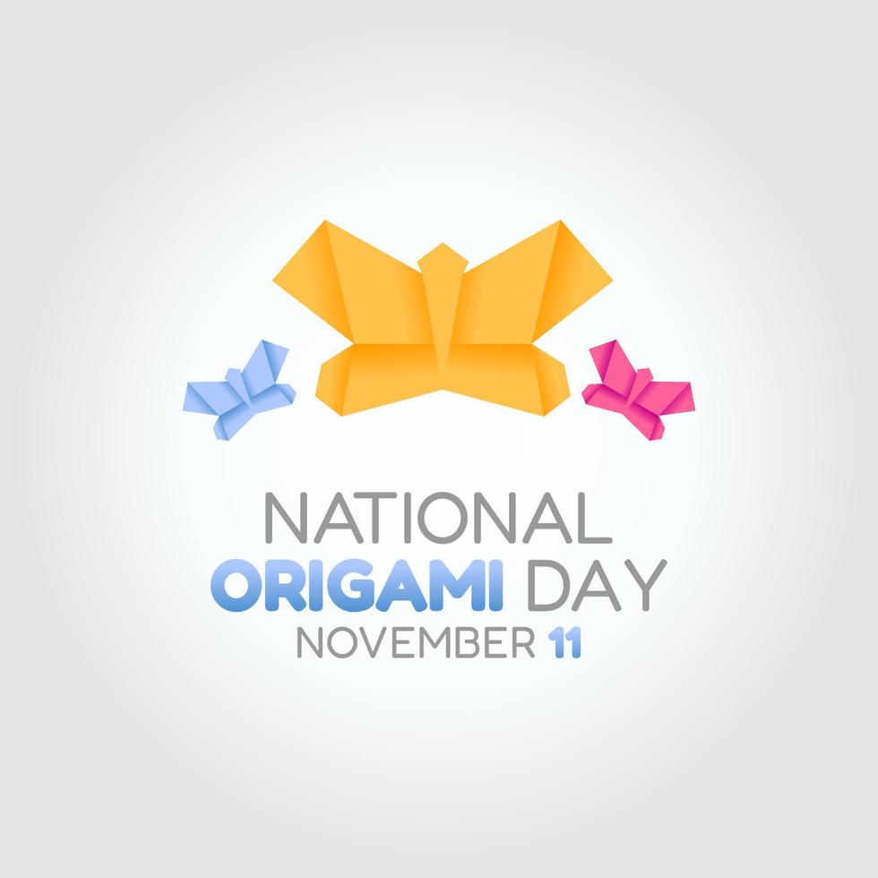 vector graphic of national origami day good for national origami day