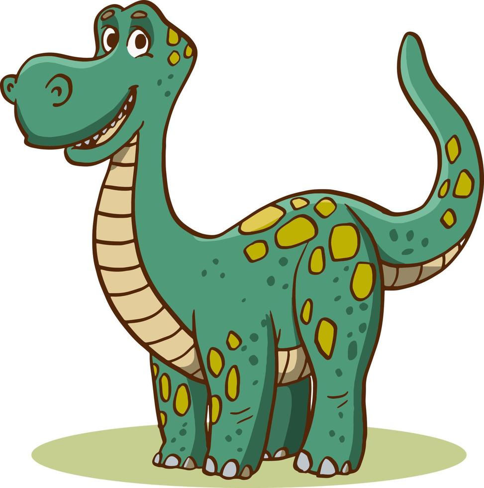 ilustración vectorial de dibujos animados de dinosaurios vector