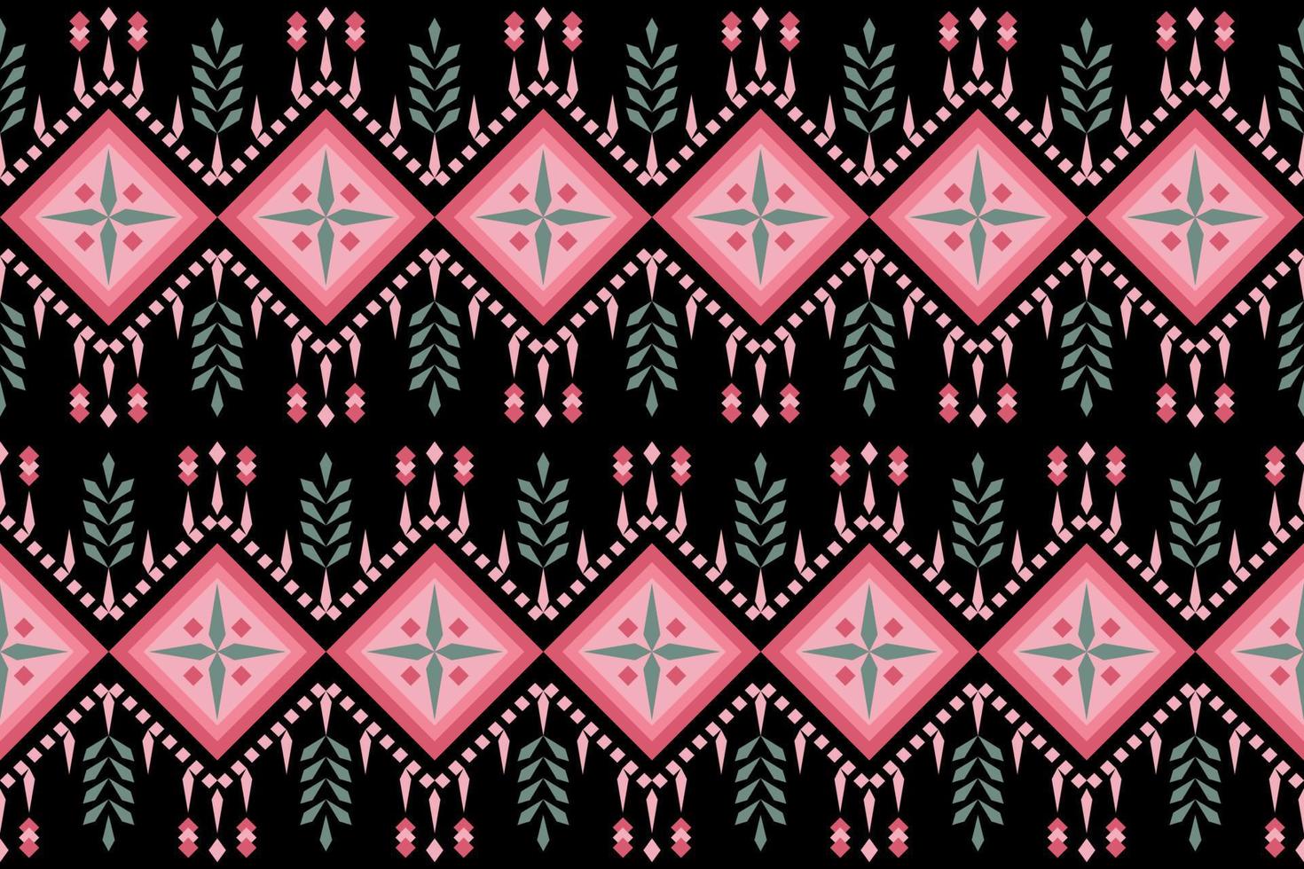 Colorful geometric ethnic seamless pattern designed for background, wallpaper, traditional clothing, carpet, curtain, and home decoration. vector