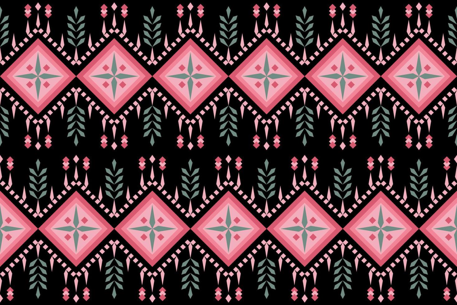 Colorful geometric ethnic seamless pattern designed for background, wallpaper, traditional clothing, carpet, curtain, and home decoration. vector